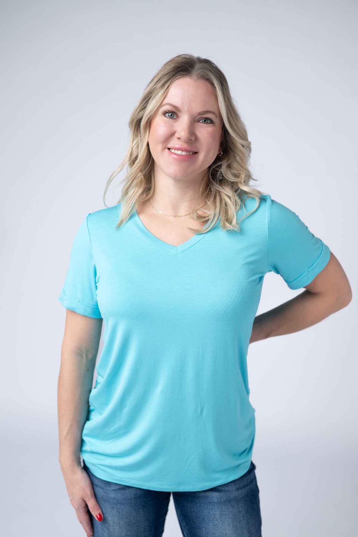 Sophie Tee in Aqua Blue