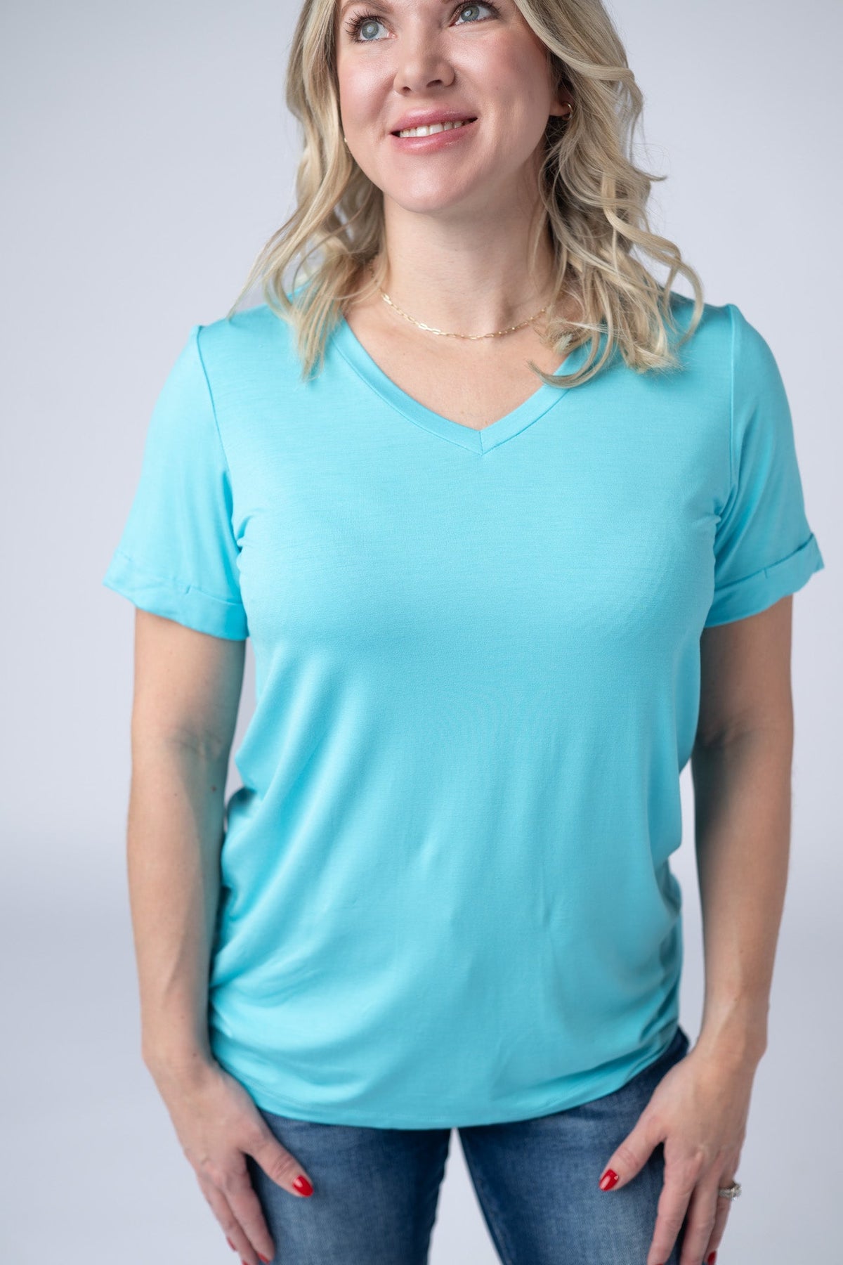Sophie Tee in Aqua Blue