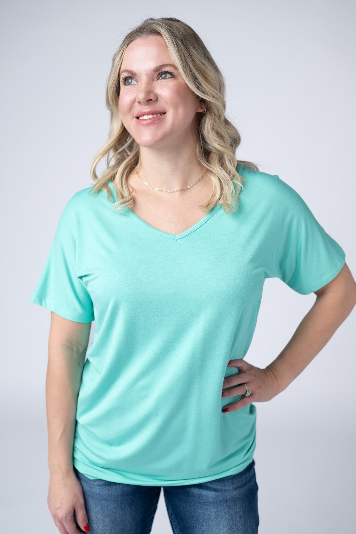 Chloe Cozy Tee in Turquoise