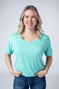 Chloe Cozy Tee in Turquoise