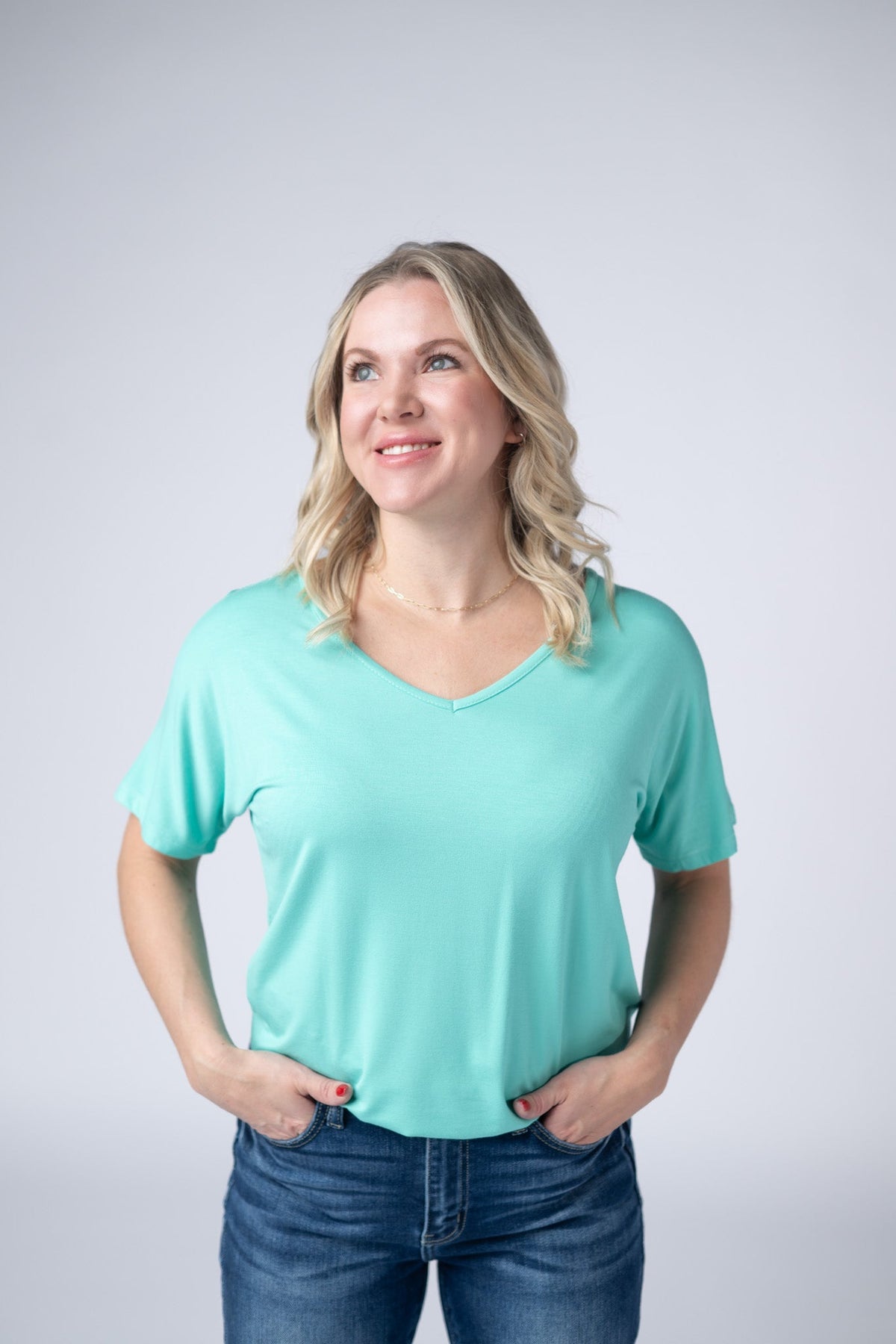 Chloe Cozy Tee in Turquoise