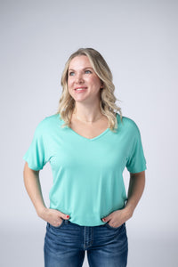 Chloe Cozy Tee in Turquoise