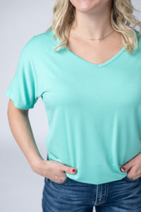 Chloe Cozy Tee in Turquoise