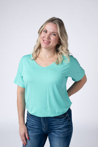 Chloe Cozy Tee in Turquoise