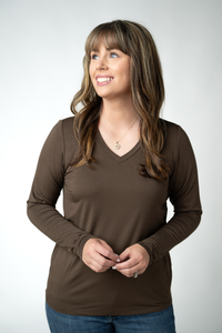 Larissa Long Sleeve in Brown