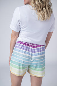 Jamie Shorts in Rainbow Stripes