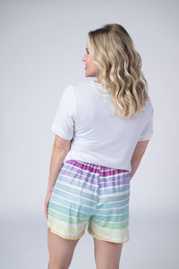 Jamie Shorts in Rainbow Stripes