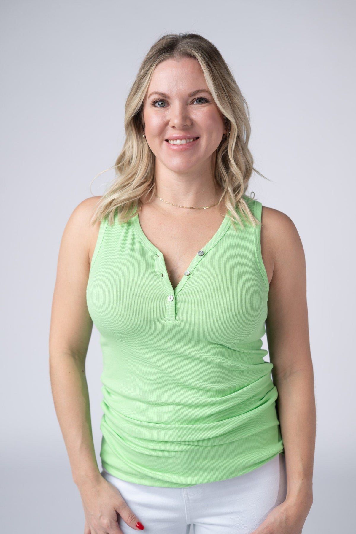 Addison Tank in Lime