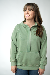 Ryker Vintage Wash Hoodie in Olive