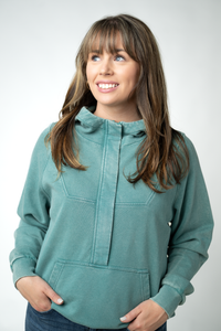 Ryker Vintage Wash Hoodie in Teal