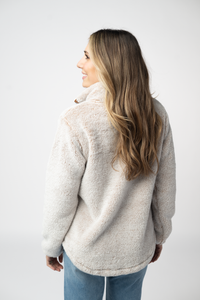 Ryan 1/4 Zip Sherpa in Camel