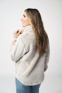 Ryan 1/4 Zip Sherpa in Camel
