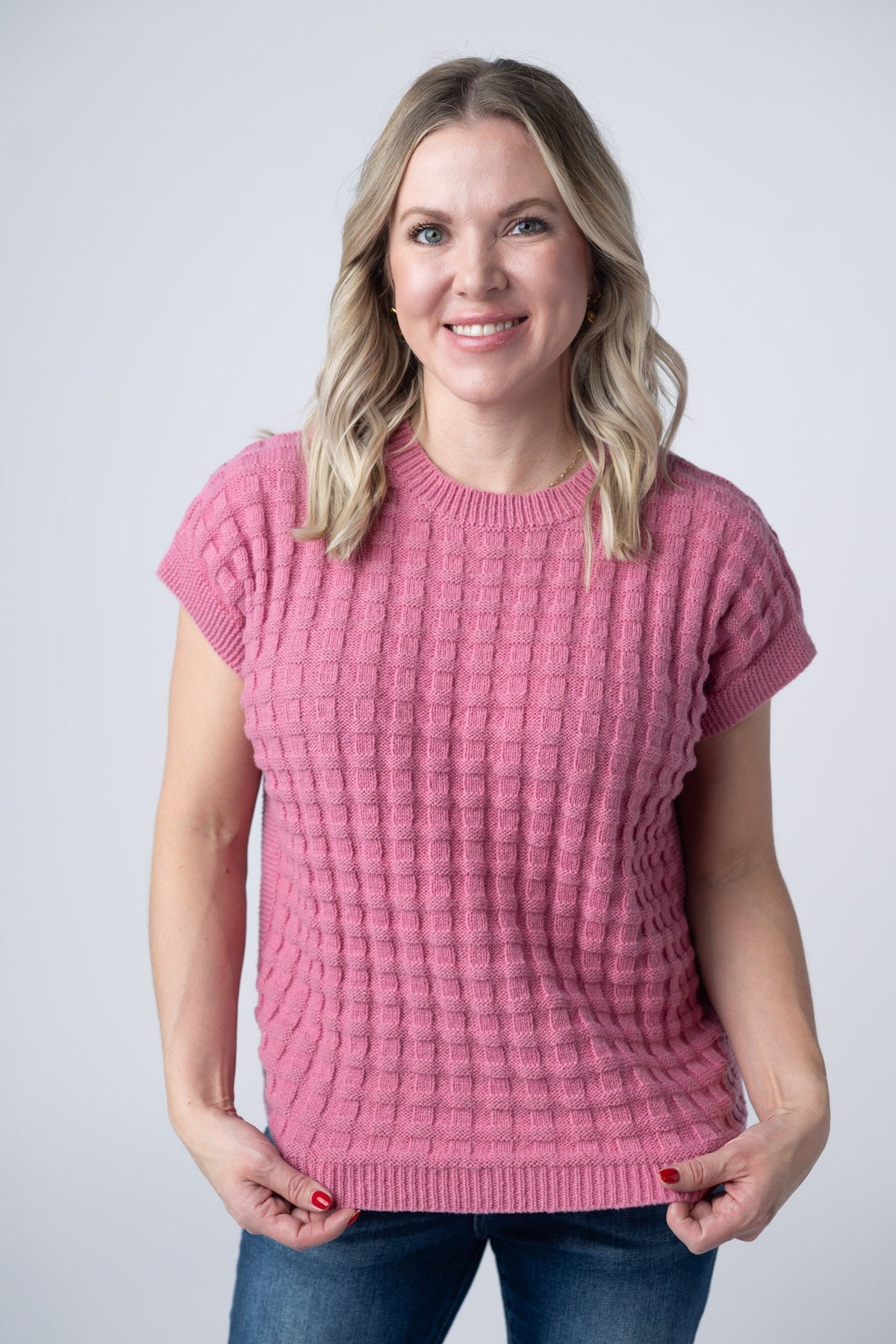 Kelly Knitted Top in Rose