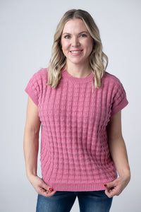 Kelly Knitted Top in Rose