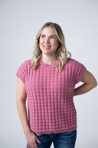 Kelly Knitted Top in Rose