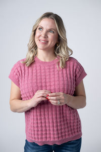 Kelly Knitted Top in Rose