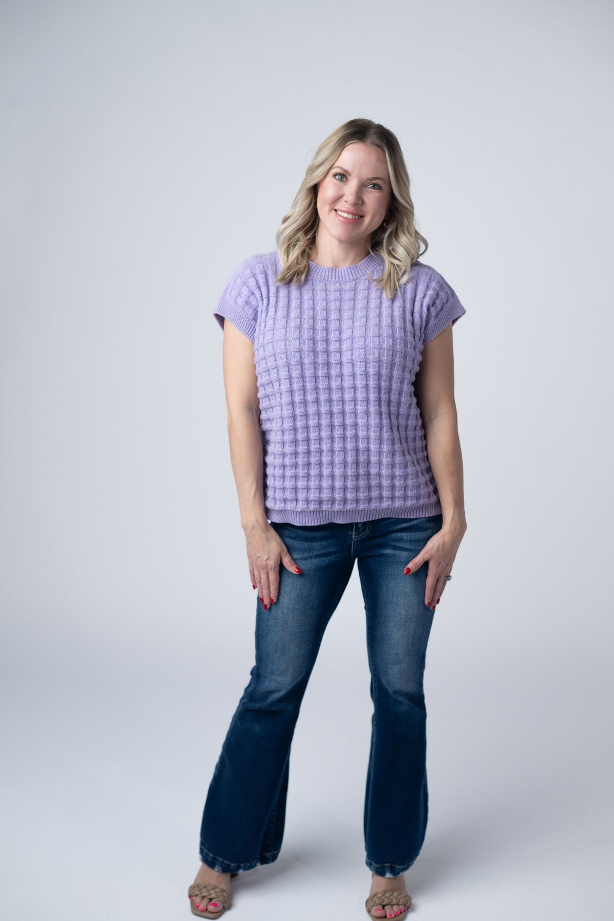 Kelly Knitted Top in  Lavender