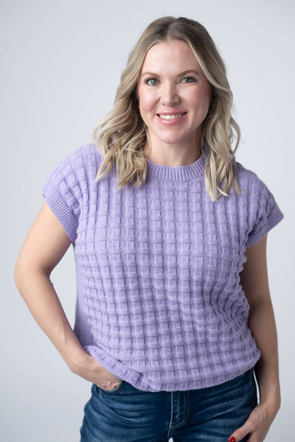 Kelly Knitted Top in  Lavender