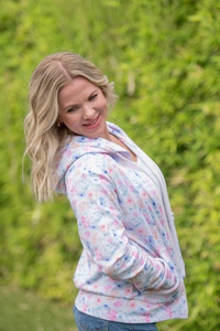 Fullzip Hoodie in Petal Gardens
