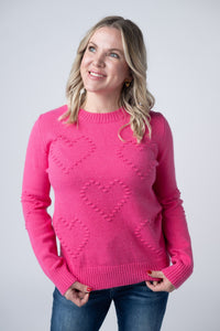 Be Mine Sweater in Hot Pink