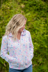 Fullzip Hoodie in Petal Gardens