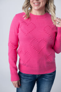 Be Mine Sweater in Hot Pink
