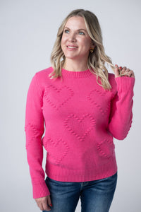 Be Mine Sweater in Hot Pink