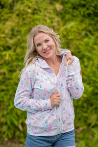 Fullzip Hoodie in Petal Gardens
