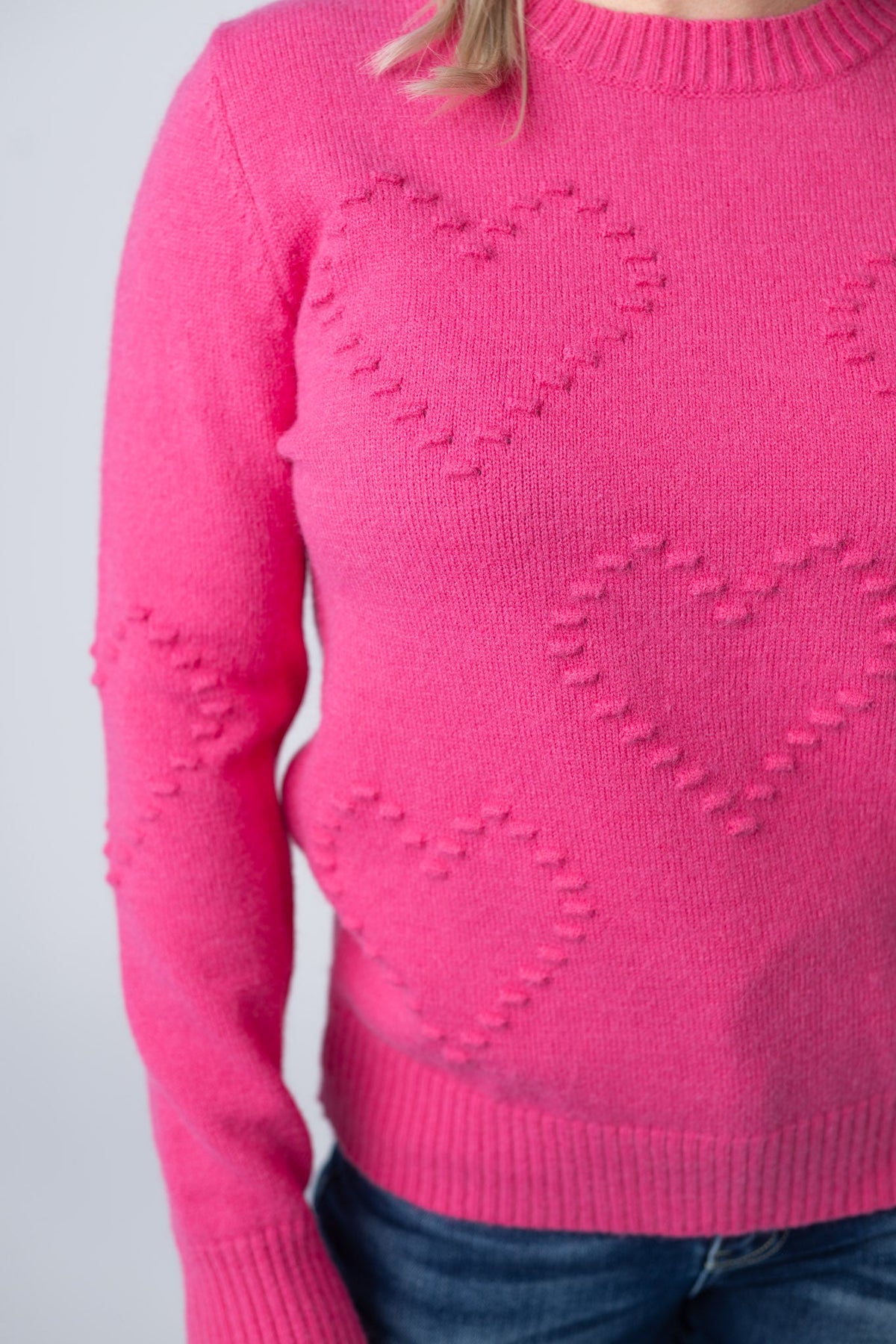 Be Mine Sweater in Hot Pink