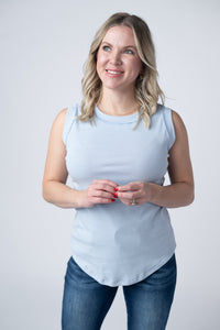 Morgan Micro Striped Tank in Periwinkle