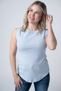 Morgan Micro Striped Tank in Periwinkle