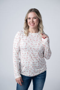 Blair Long Sleeve Top in Micro Pink Floral
