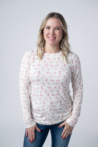 Blair Long Sleeve Top in Micro Pink Floral