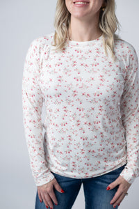 Blair Long Sleeve Top in Micro Pink Floral