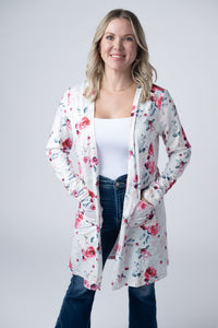 Classic Cardigan in Pink Bloom