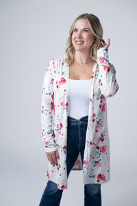 Classic Cardigan in Pink Bloom