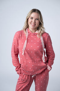 Hailey Pullover Hoodie in Sweetheart Red