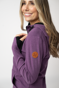 Classic HalfZip Hoodie in Black and Purple