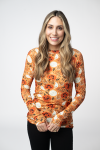 Blair Long Sleeve Top in Spooky Autumn
