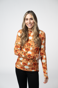 Blair Long Sleeve Top in Spooky Autumn