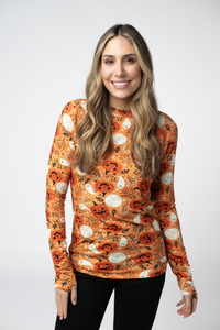 Blair Long Sleeve Top in Spooky Autumn
