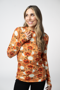 Blair Long Sleeve Top in Spooky Autumn