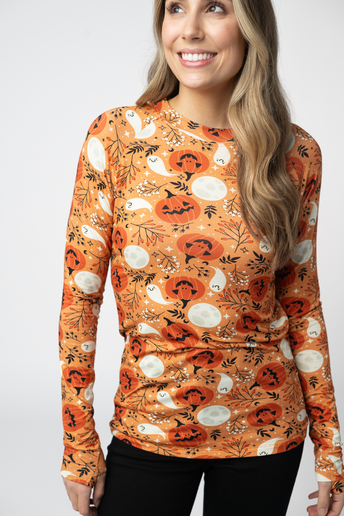 Blair Long Sleeve Top in Spooky Autumn