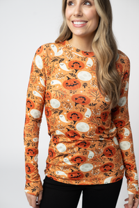 Blair Long Sleeve Top in Spooky Autumn
