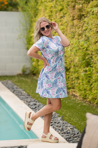 Alicia Dress in Tropical Leaf
