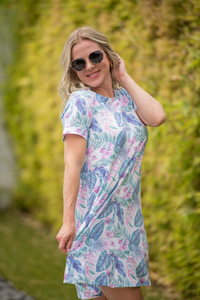 Alicia Dress in Tropical Leaf
