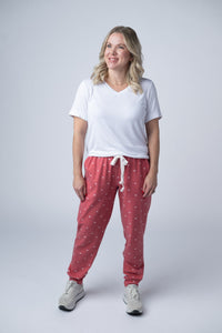 Classic Joggers in Sweetheart Red