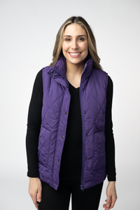 Remy Zip Up Vest in Purple