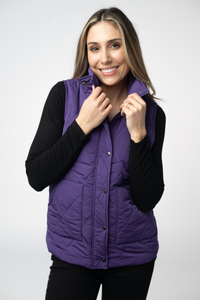 Remy Zip Up Vest in Purple
