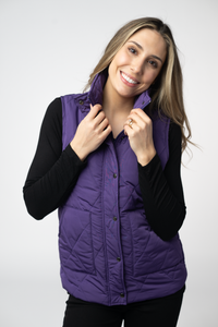 Remy Zip Up Vest in Purple